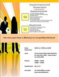 CURSO DE ETIQUETA SOCIAL E EMPRESARIAL